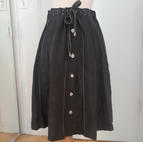 Vintage Dresses & Skirts - Vintage 70s Tumbleweeds Denim A-Line Skirt Sz S